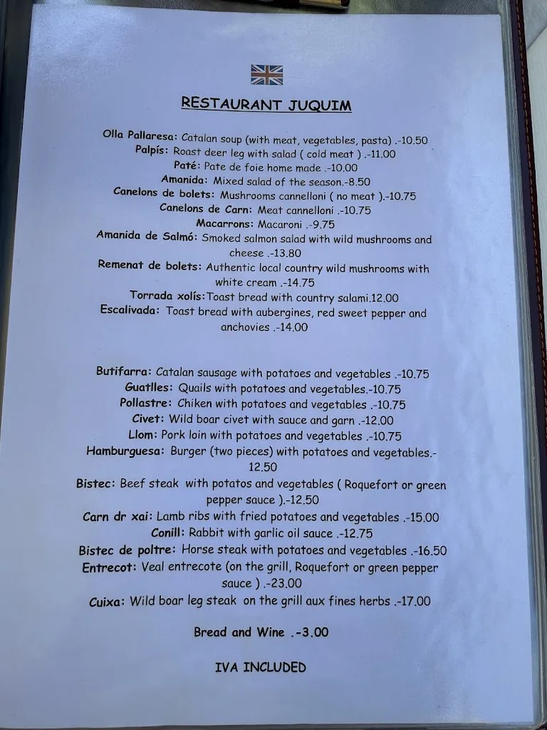 Menu_Restaurant Juquim_Baix Pallars_image_2