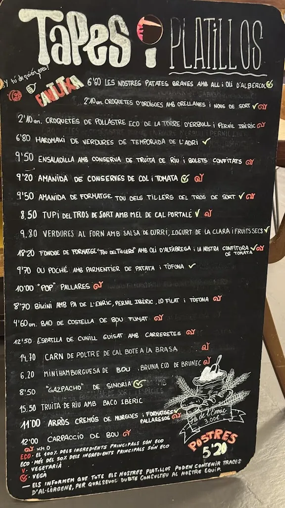 Menu_Cafè Pessets_Baix Pallars_image_1