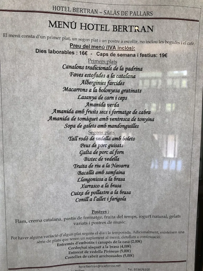 Menu_Restaurant Bertran_Baix Pallars_immagine_3