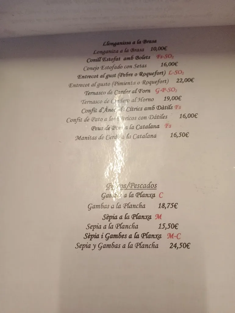 Menu_Bar Restaurant Can Pere_Camarasa_image_2