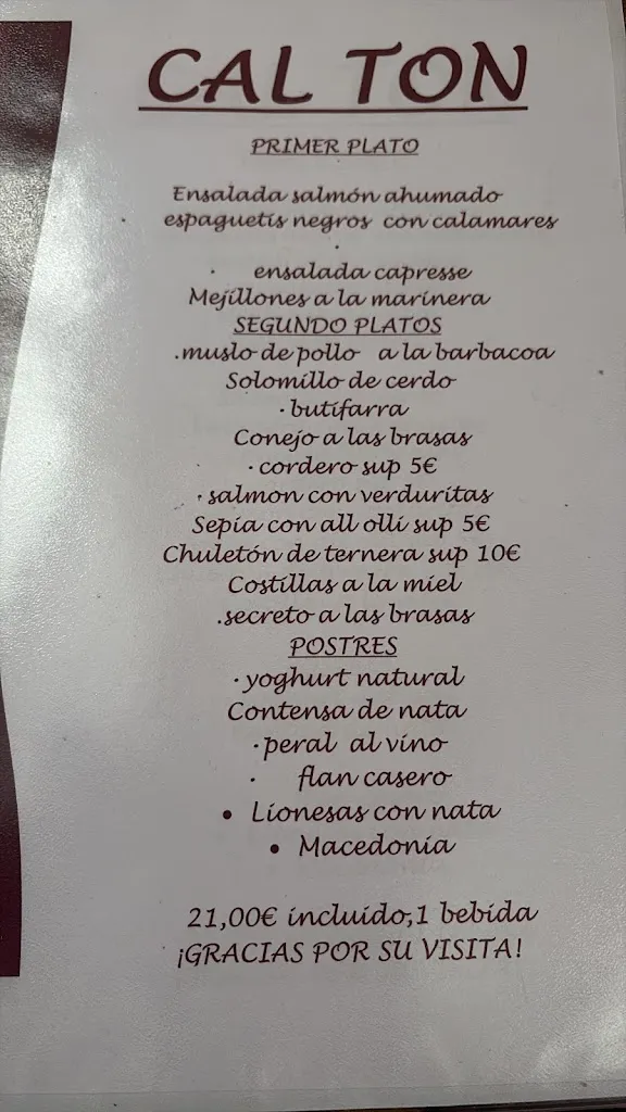 Menu_Restaurant Cal Ton_Bassella_image_1