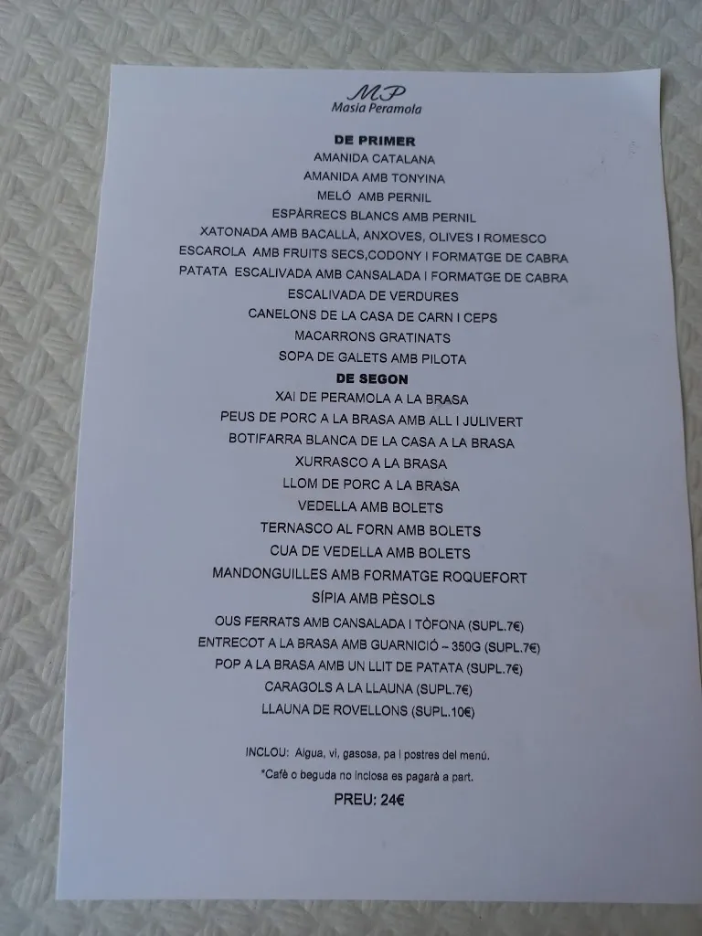 Menu_Restaurant la Masia_Bassella_image_1