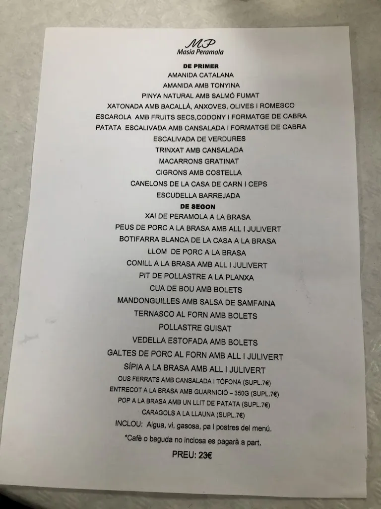 Menu_Restaurant la Masia_Bassella_image_2