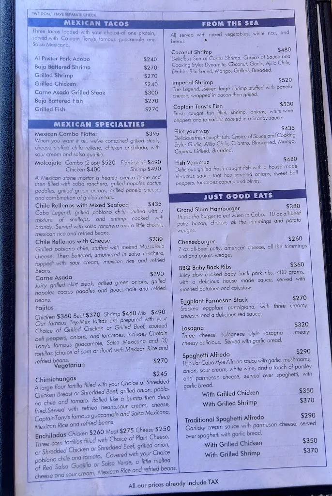 Menu_Captain Tony's_Cabó_image_1