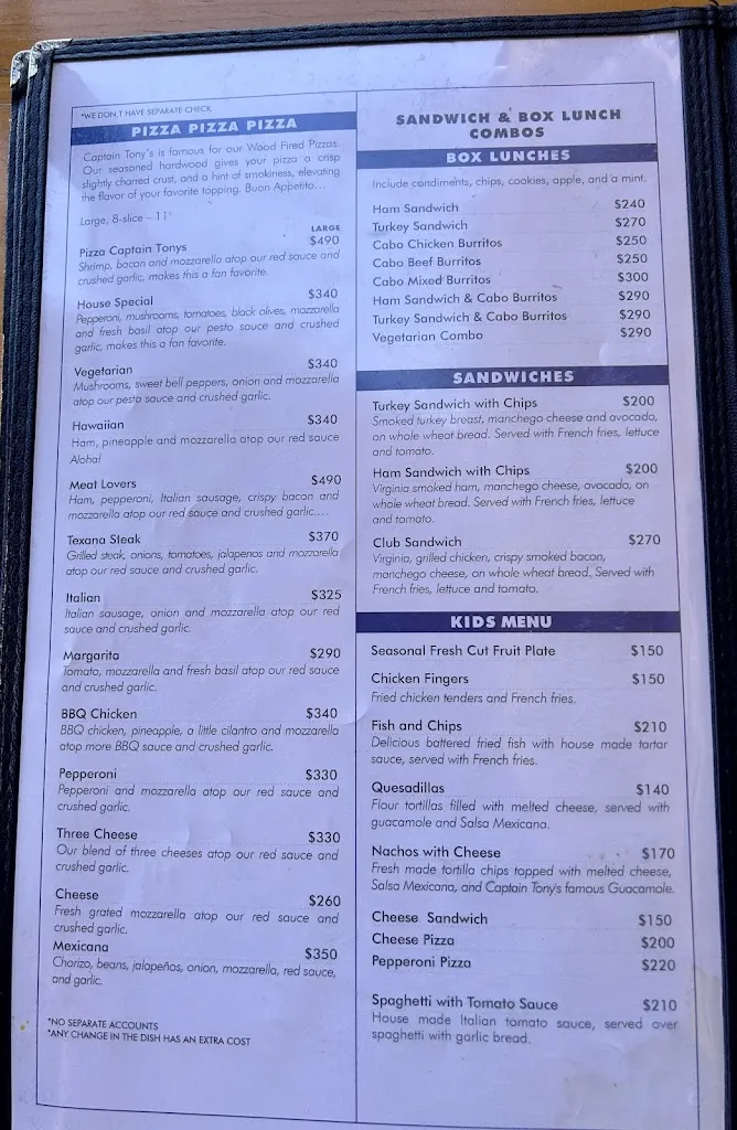 Menu_Captain Tony's_Cabó_image_2