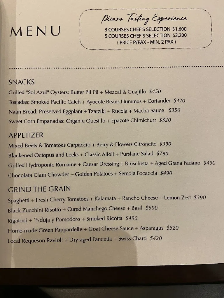 Menu_Pícaro Garden Cuisine by Romeo & Julieta_Cabó_image_1