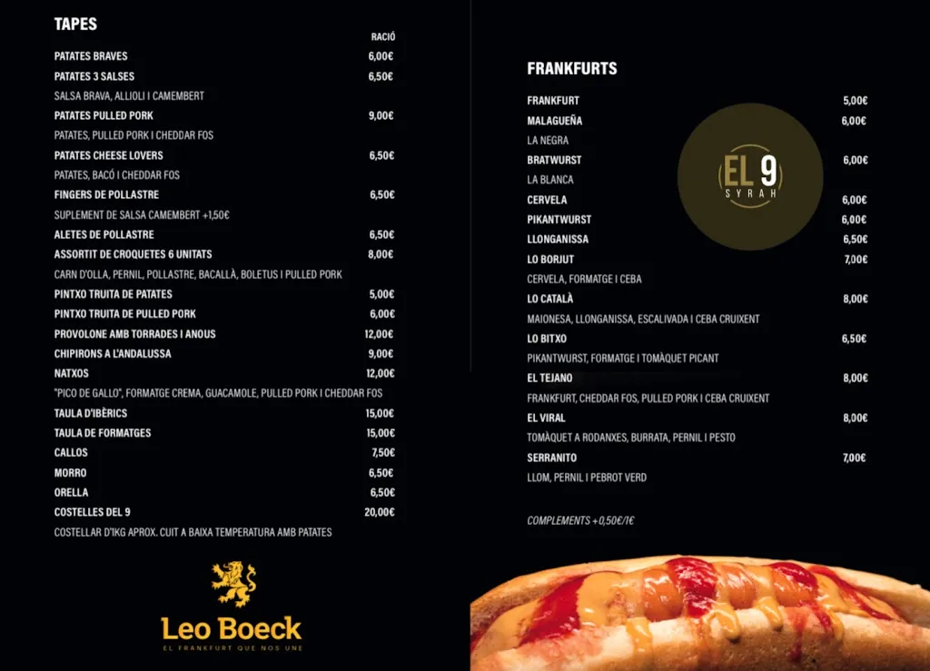 Menu_El 9 Syrah_Borges Blanques Les_image_1