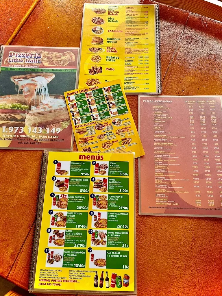 Menu_BAR RESTAURANT LILLET ITALIA_Borges Blanques Les_image_1