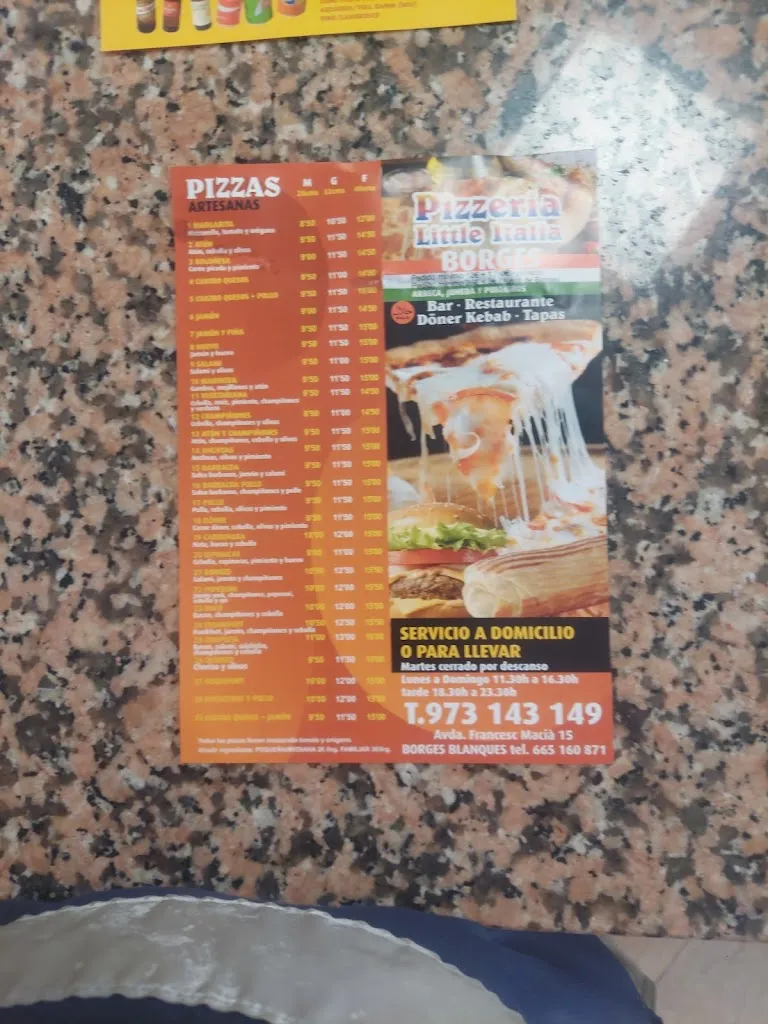 Menu_BAR RESTAURANT LILLET ITALIA_Borges Blanques Les_image_4