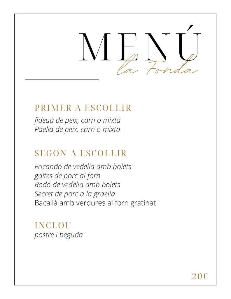 Menu_LA FONDA RESTAURANT I CATERING_Castellserà_image_1