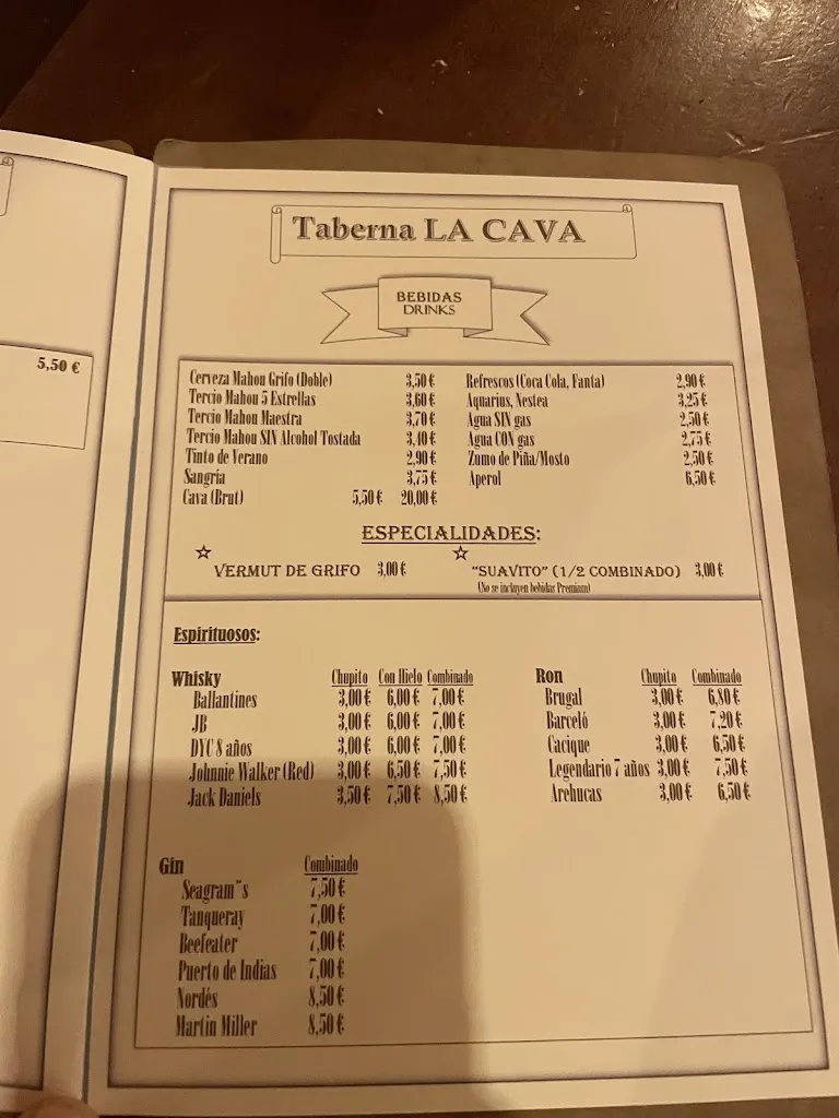Menu_Taberna LA CAVA_Cava_image_2