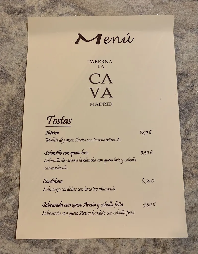 Menu_Taberna LA CAVA_Cava_image_3