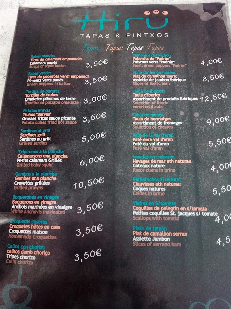 Menu_Hiru Tapas & Pintxos_Bossòst_image_3