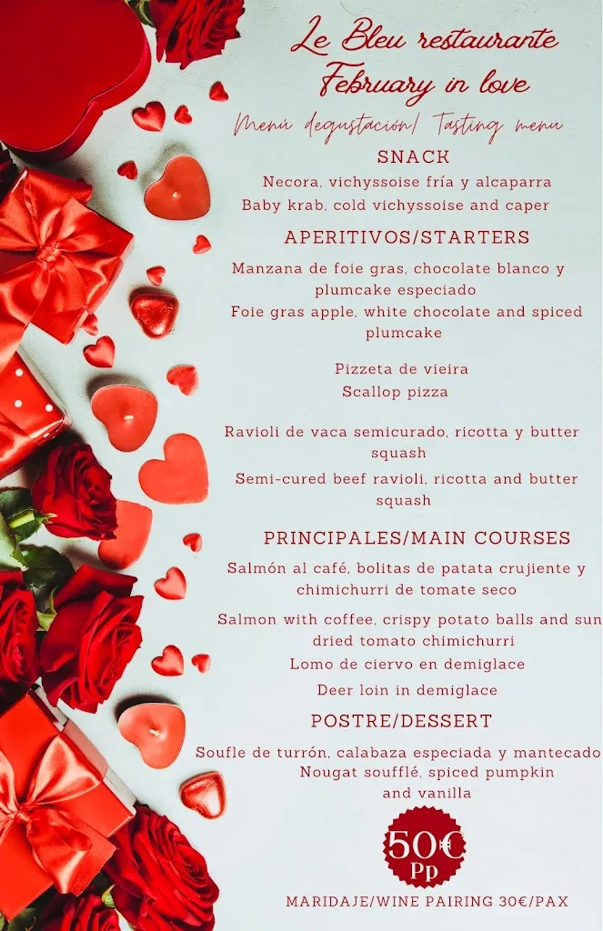 Menu_Restaurante Le Bleu_Guardamar del Segura_image_2