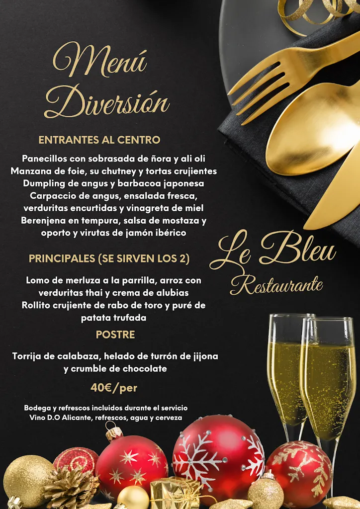 Menu_Restaurante Le Bleu_Guardamar del Segura_image_3