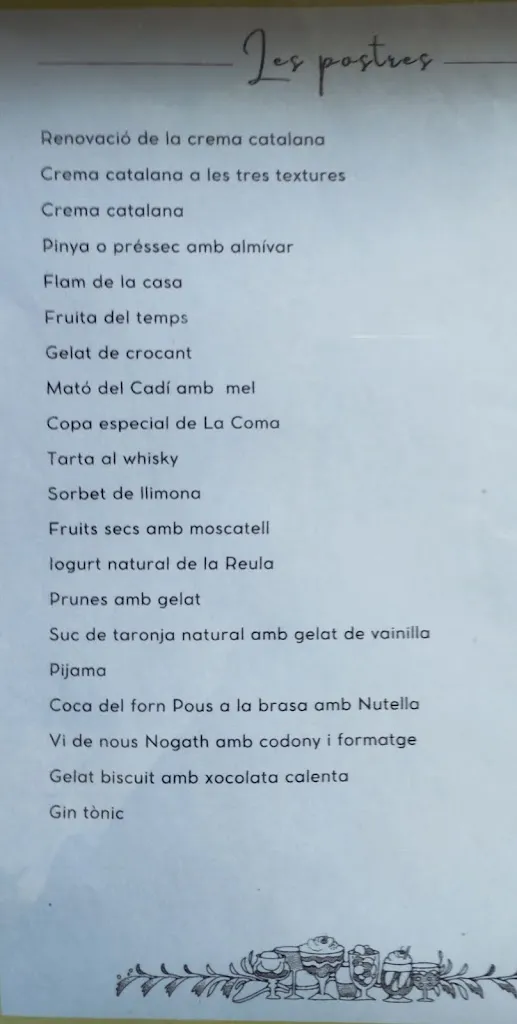 Menu_Bar Restaurant La Coma_Coma i la Pedra La_image_1