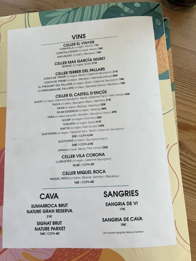 Menu_LO QUIOSC. Restaurant - cocteleria_Conca de Dalt_image_3