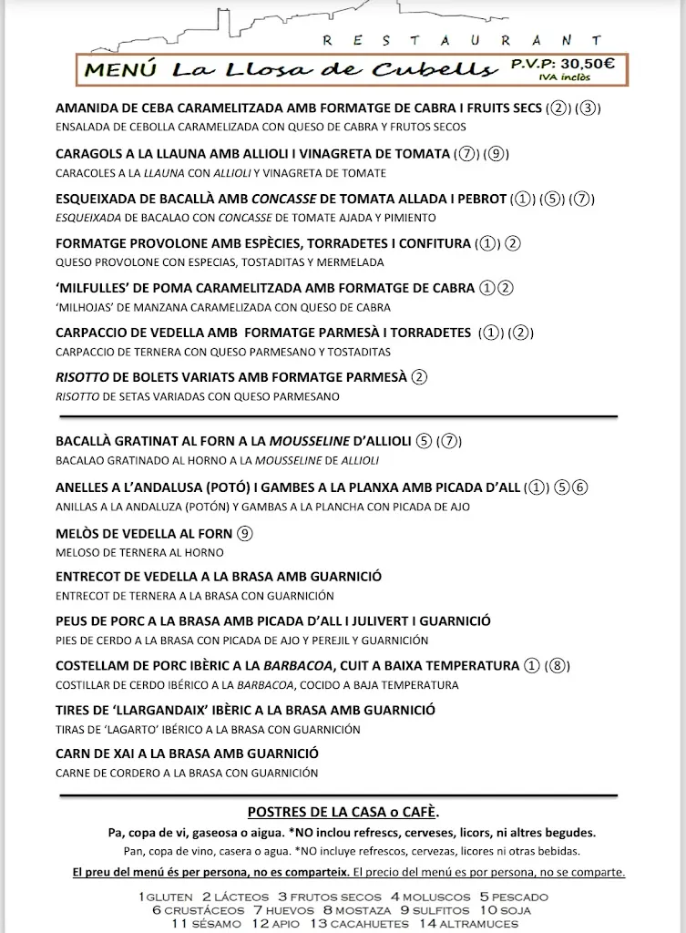 Menu_La Llosa de Cubells_Cubells_image_1