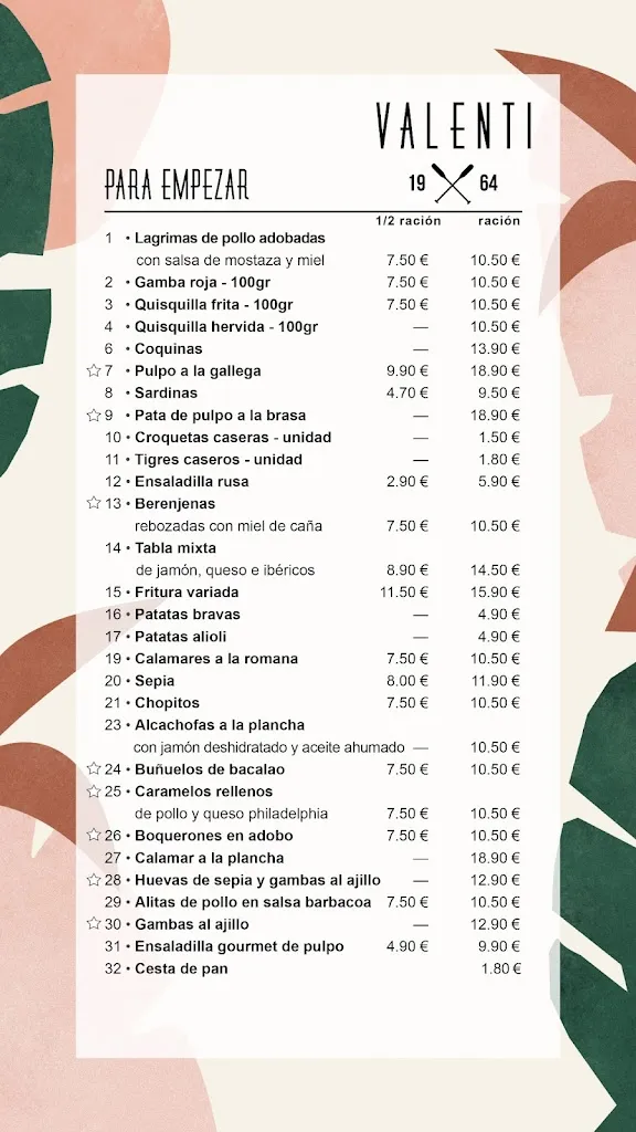 Menu_Valentí playa 1964_Guardamar del Segura_immagine_1