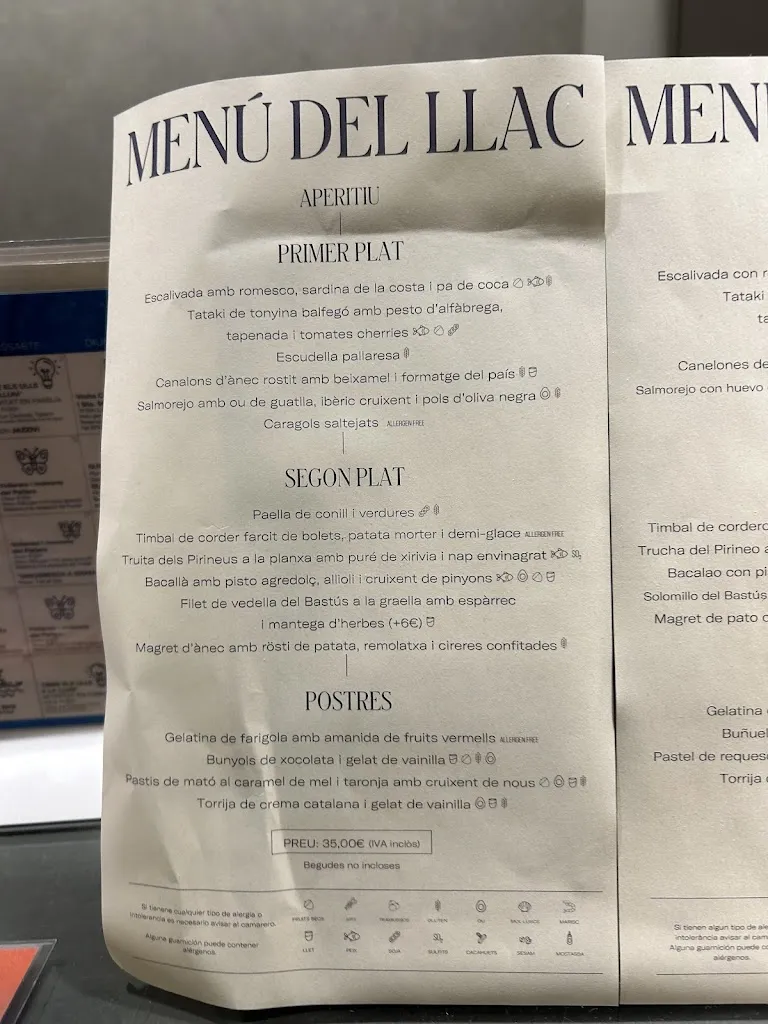 Menu_Restaurant del Llac_Castell de Mur_image_4