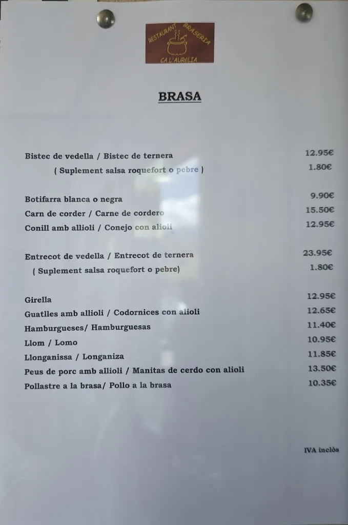 Menu_Restaurant Braseria Ca l'Aurèlia_Castell de Mur_image_2