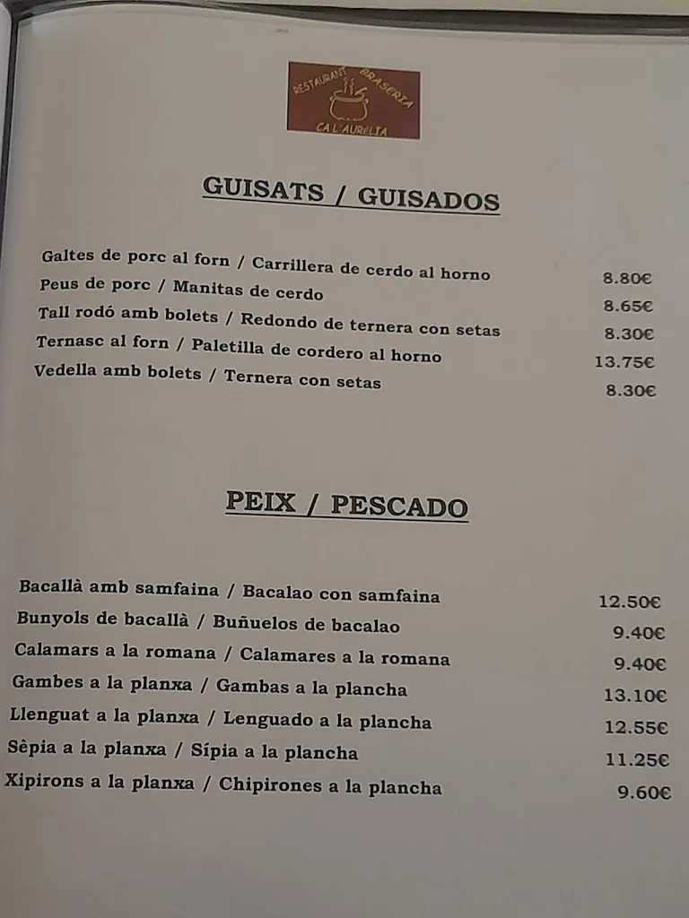 Menu_Restaurant Braseria Ca l'Aurèlia_Castell de Mur_image_3