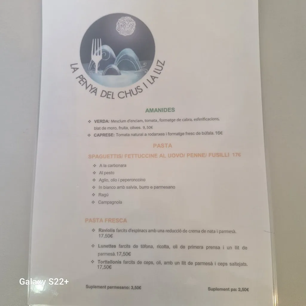 Menu_Bar Restaurant La Penya_Castell de Mur_image_3
