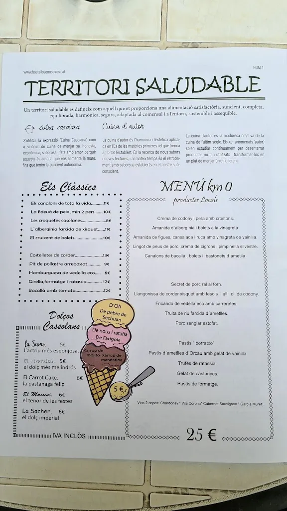 Menu_Hostal - Restaurant Buenos Aires_Castell de Mur_image_1