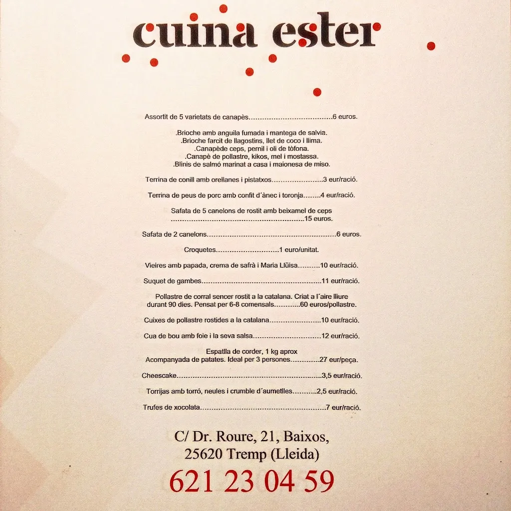 Menu_Cuina Ester_Castell de Mur_image_1