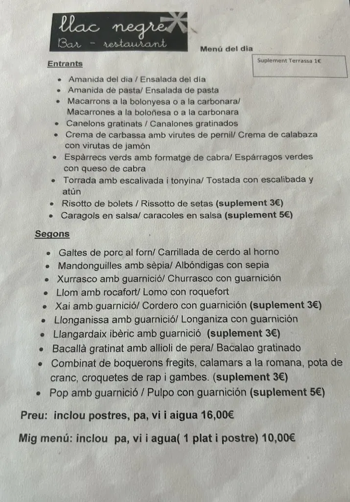 Menu_Llac Negre_Castell de Mur_image_1