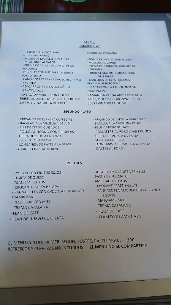 Menu_Les Vidrieres_Castell de Mur_image_1