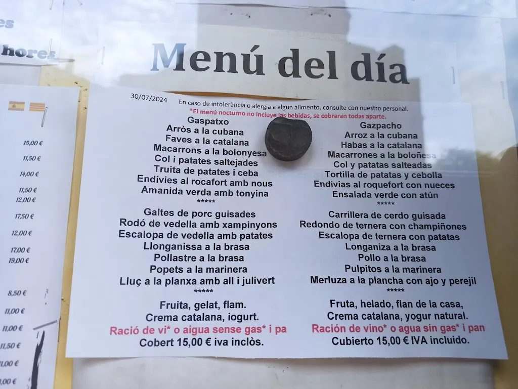Menu_Restaurant Braseria SEGLE_Castell de Mur_image_2