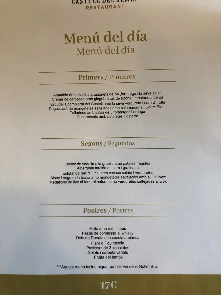 Menu_Restaurant Castell del Remei_Castell de Mur_image_4