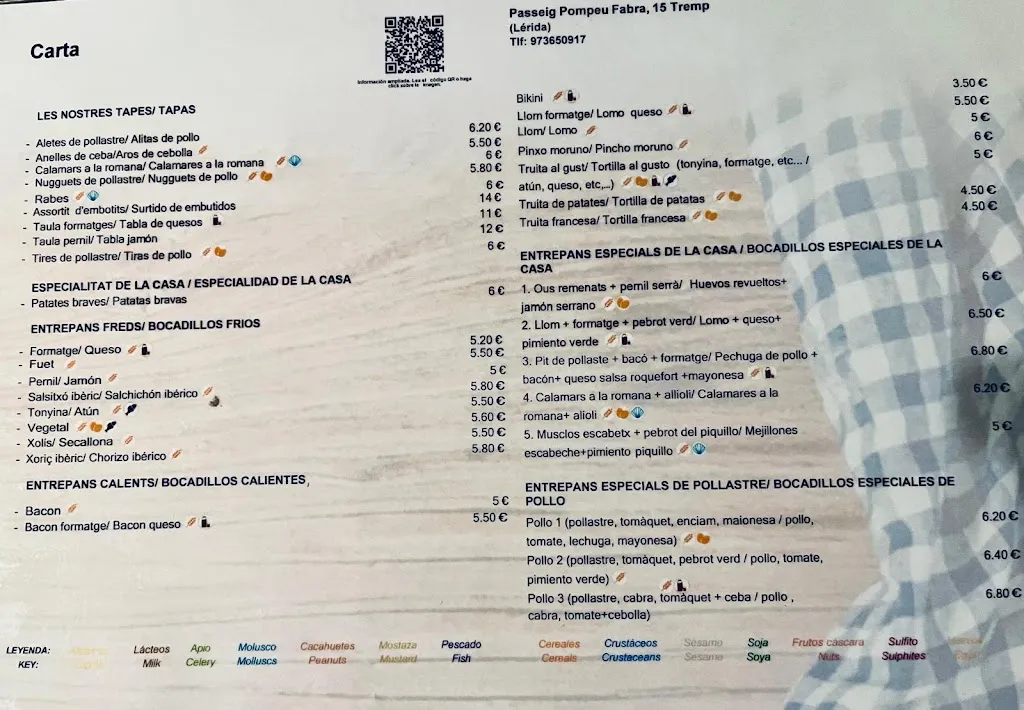 Menu_L'Antigualla Classic bar- Burger, Bocatas, pizzas y platos combinados, tapas en Tremp_Castell de Mur_image_2