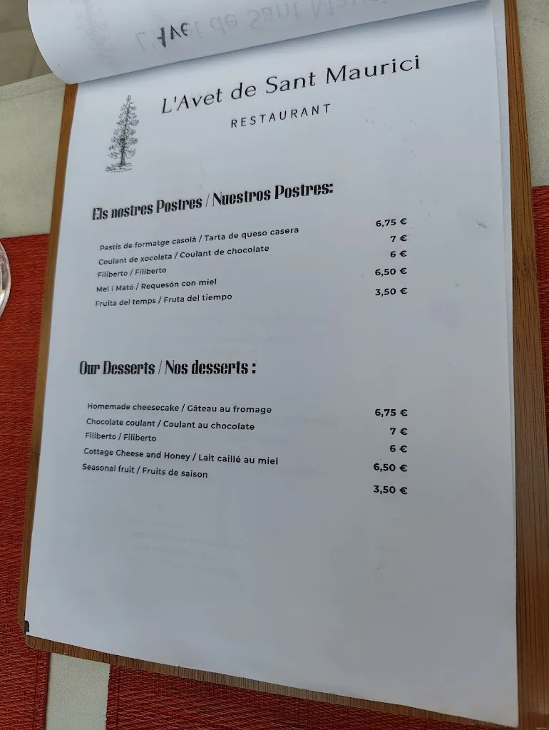 Menu_L'Avet de Sant Maurici_Espot_image_3