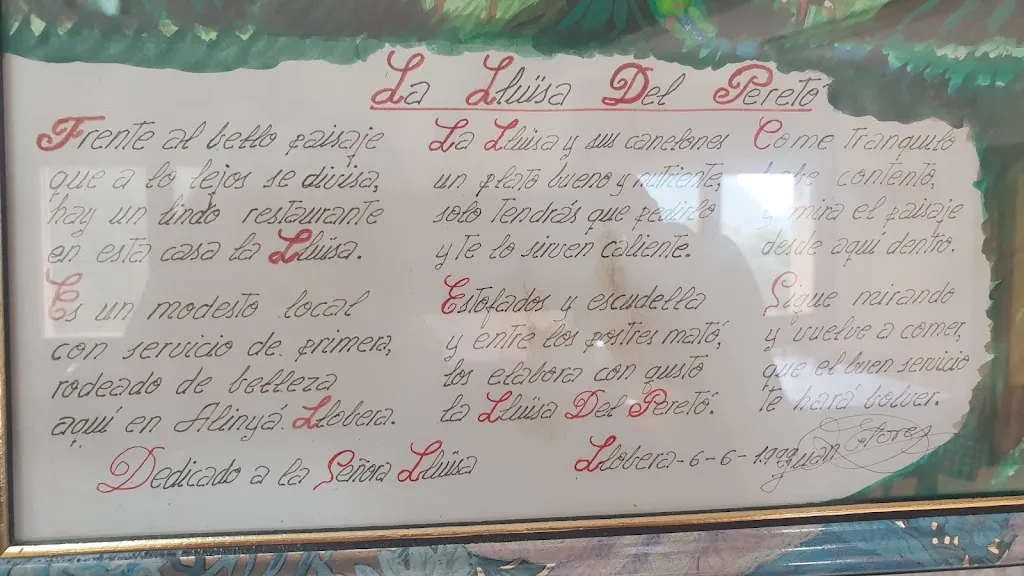 Menu_Fonda Restaurant La Lluïsa del Peretó_Fígols i Alinyà_image_1