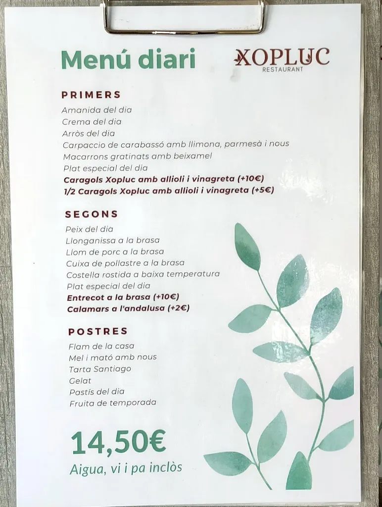 Menu_Xopluc Restaurant_Fuliola La_image_2