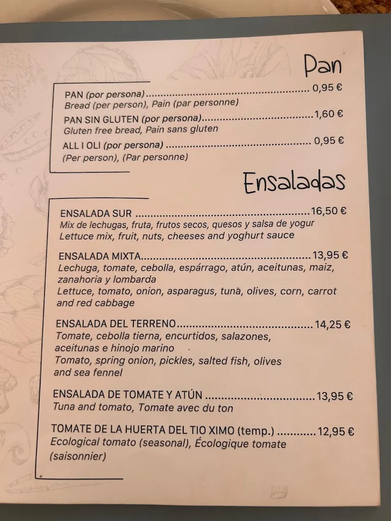 Menu_Restaurante Sur_Granadella La_image_1