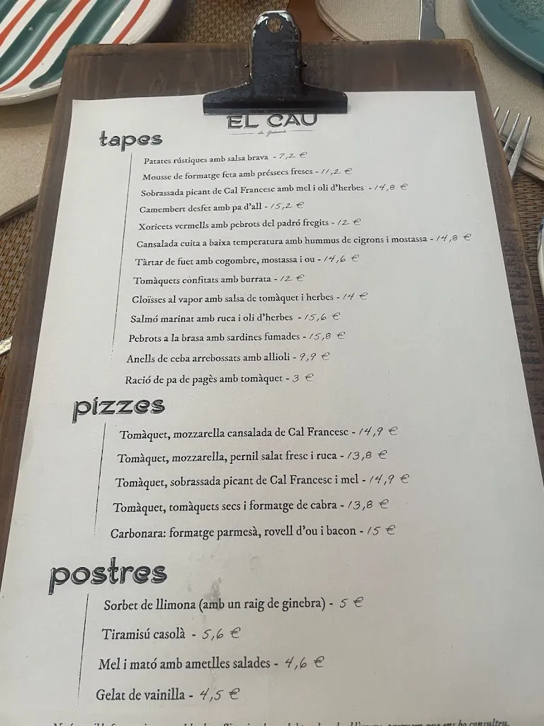 Menu_El Cau De Guimerà_Guimerà_image_1