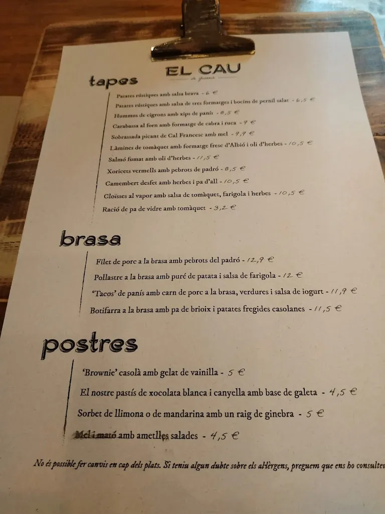 Menu_El Cau De Guimerà_Guimerà_image_3