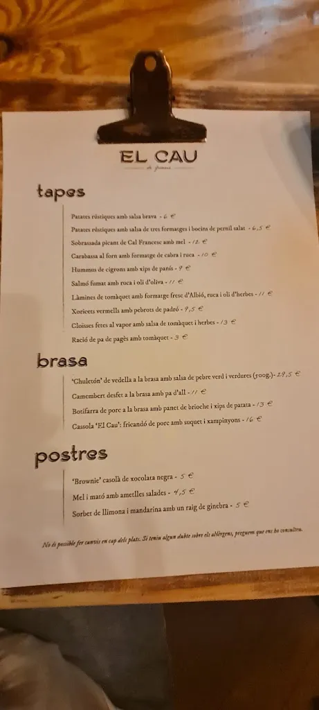 Menu_El Cau De Guimerà_Guimerà_image_4