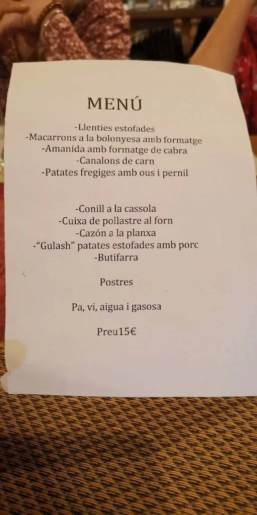 Menü_Restaurant Sant Jordi_Guimerà_Bild_2