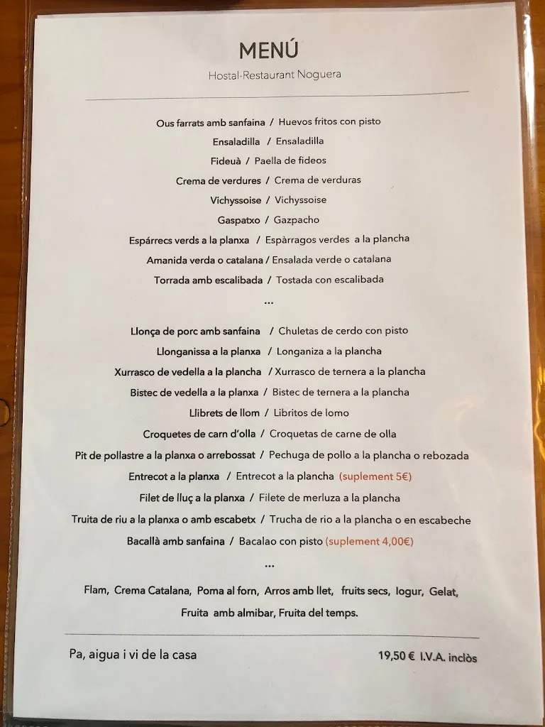 Menu_Restaurant Noguera_Ivars de Noguera_image_2