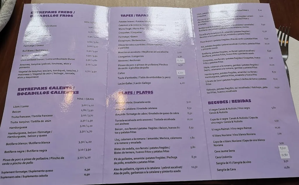 Menu_Bar L'Era Vella_Josa i Tuixén_image_1