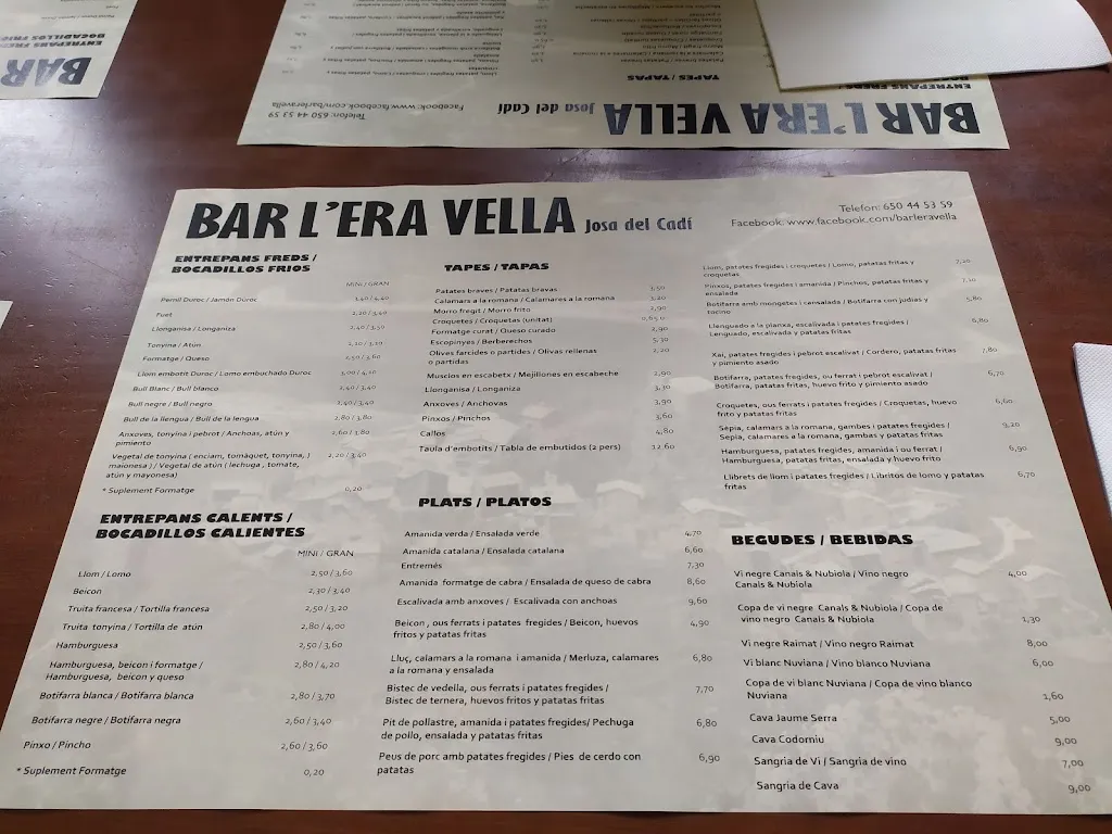 Menu_Bar L'Era Vella_Josa i Tuixén_image_3