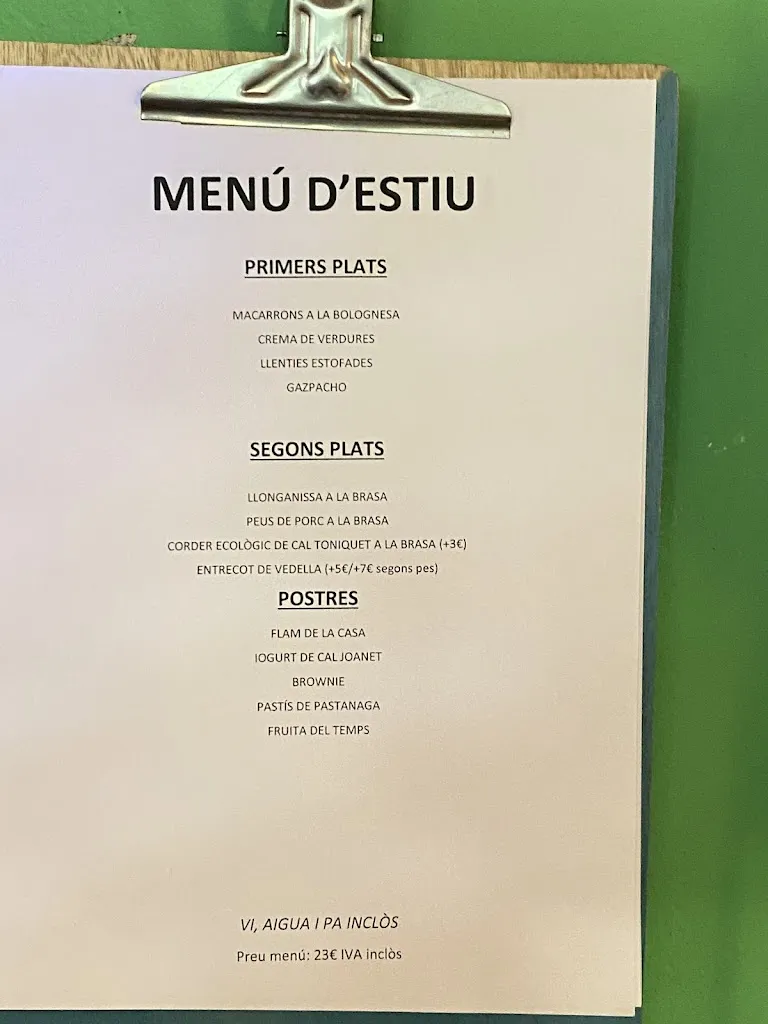 Menu_Bar-Restaurant Bordes De Graus_Lladorre_image_1