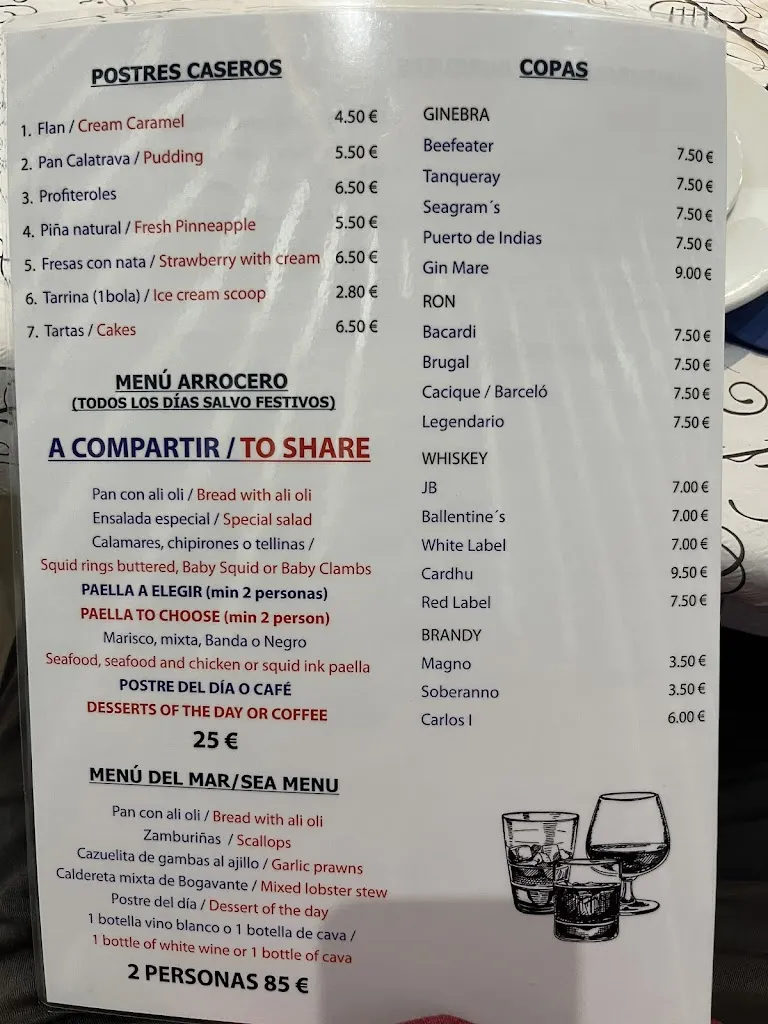 Menu_Jaime Playa_Guardamar del Segura_image_1