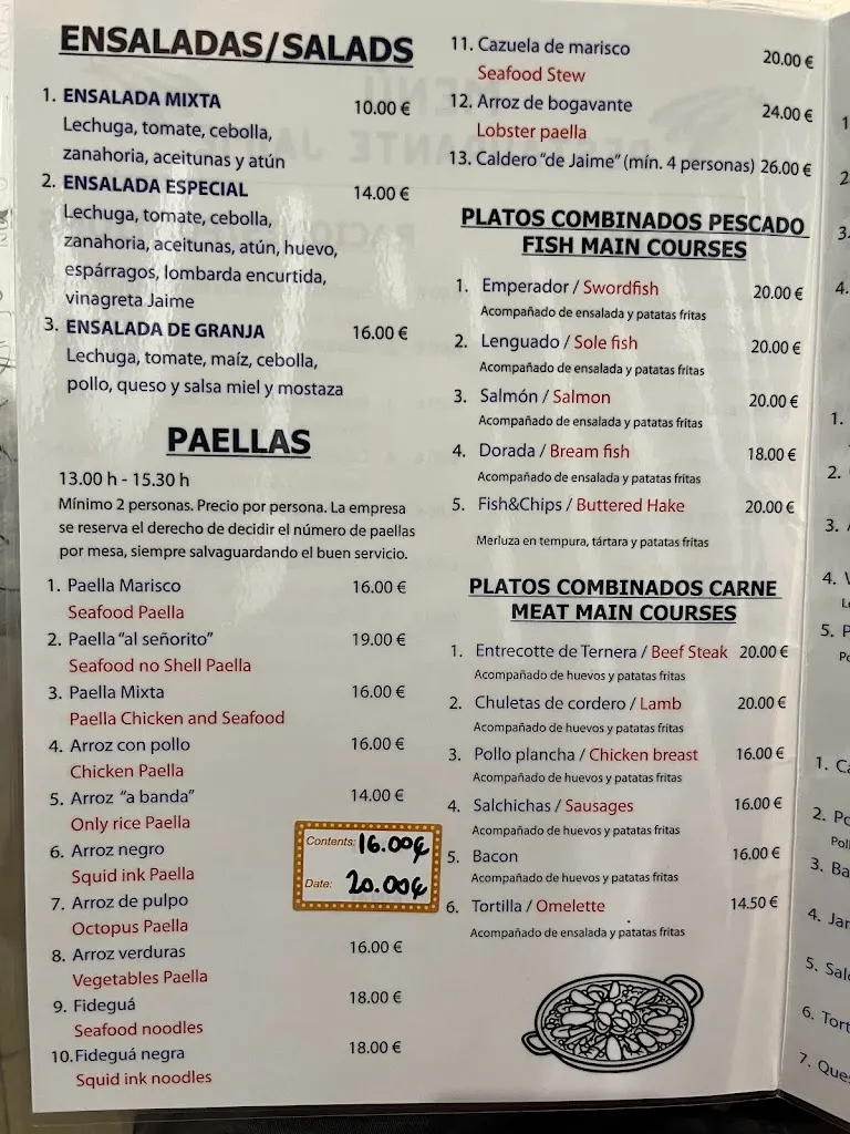 Menu_Jaime Playa_Guardamar del Segura_image_2