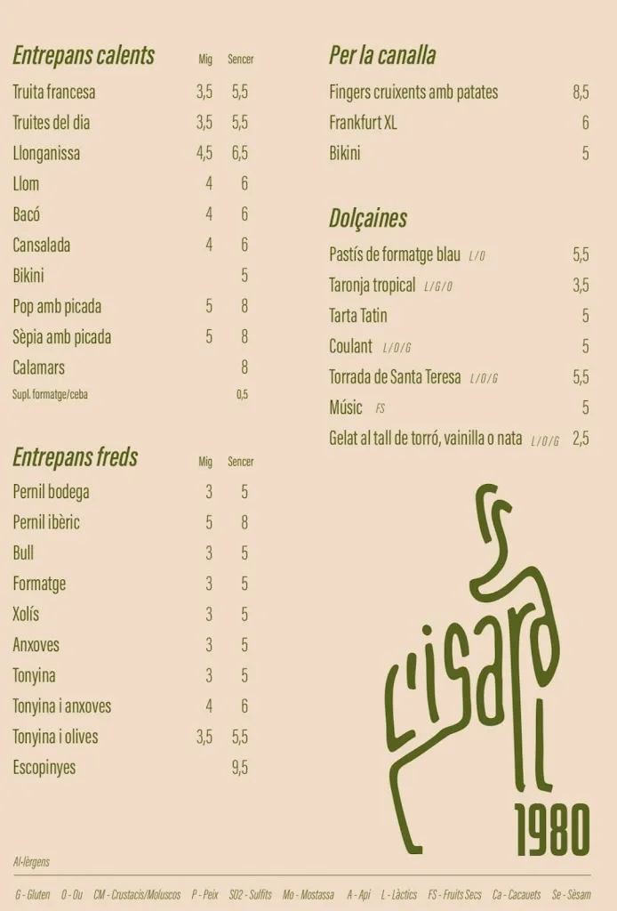 Menu_L'Isard Restaurant_Juneda_image_1