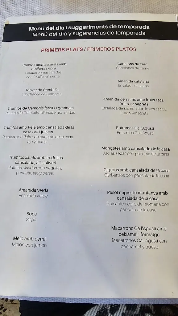 Menu_Fonda Ca L'Agustí_Odèn_image_1